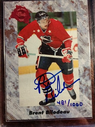 *Autograph* 1991 Classic Draft Picks #14 Brent Bilodeau