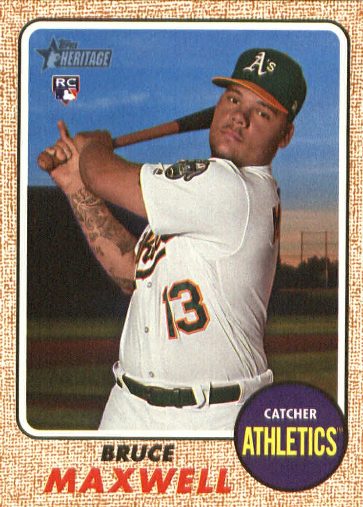 2017 Topps Heritage 584 Bruce Maxwell RC