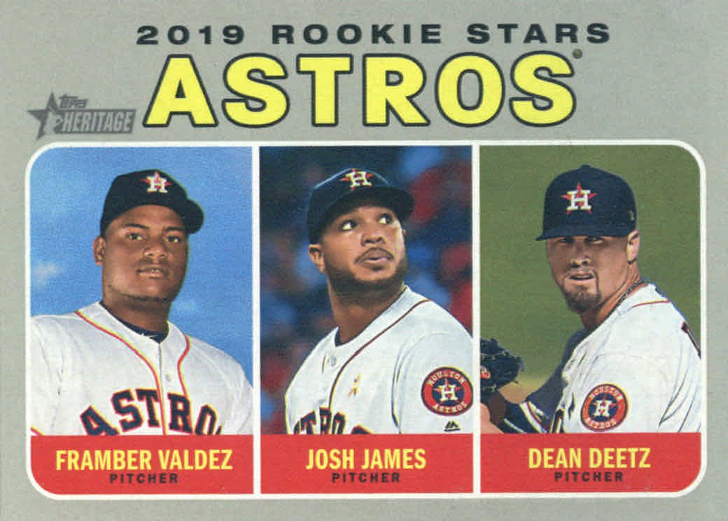 2019 Topps Heritage 400 Dean Deetz RC/Framber Valdez RC/Josh James RC
