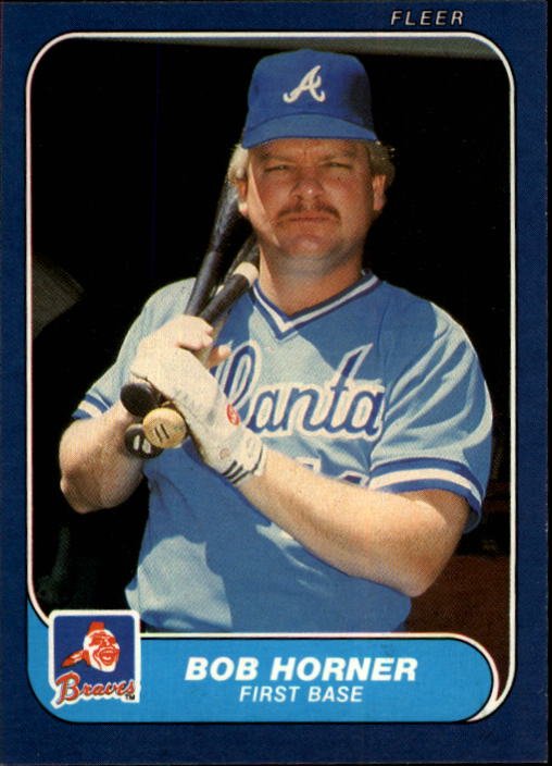 1986 Fleer 517 Bob Horner
