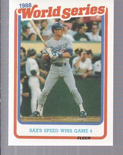 1989 Fleer World Series 9 Steve Sax