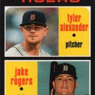 2020 Topps Heritage 39 Jake Rogers RC/Tyler Alexander RC 2020 Topps Heritage 39 Jake Rogers RC/Tyler Alexander RC
