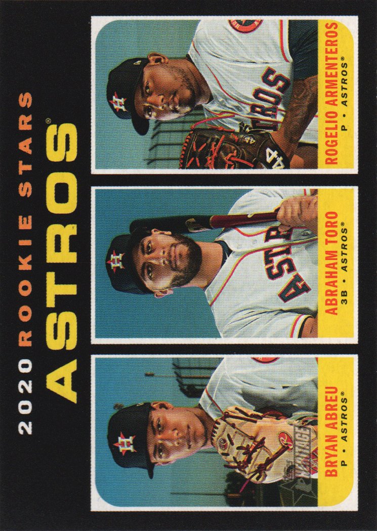 2020 Topps Heritage 102 Bryan Abreu RC/Rogelio Armenteros RC/Abraham Toro RC
