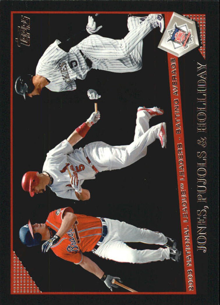 2009 Topps Wal-Mart Black Border 4 Chipper Jones/Albert Pujols/Matt Holliday LL