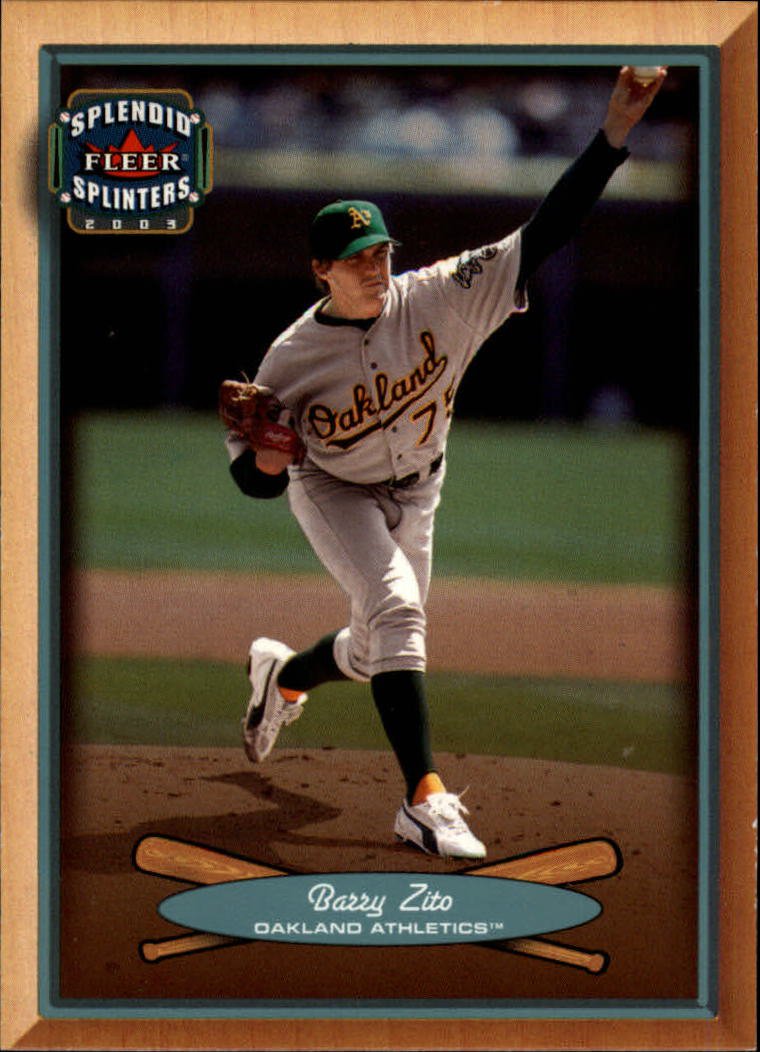 2003 Fleer Splendid Splinters 35 Barry Zito