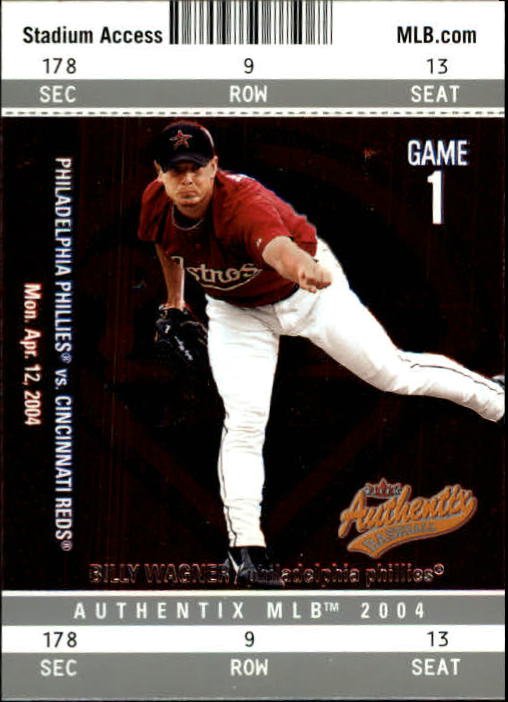 2004 Fleer Authentix 59 Billy Wagner