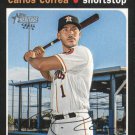 2020 Topps Heritage 312 Carlos Correa 2020 Topps Heritage 312 Carlos Correa