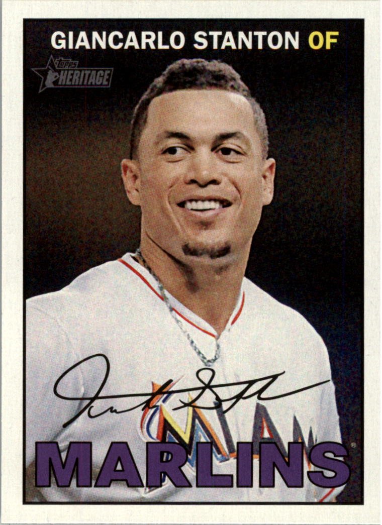 2016 Topps Heritage 322A Giancarlo Stanton