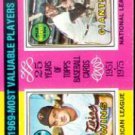 1975 Topps 207 Harmon Killebrew/Willie McCovey MVP