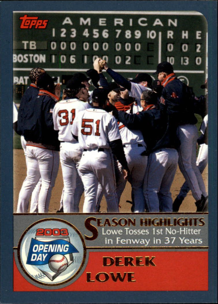 2003 Topps Opening Day 164 Derek Lowe HL