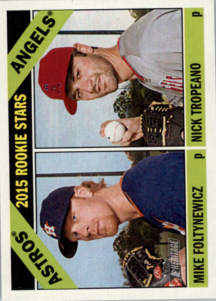2015 Topps Heritage 244 Nick Tropeano RC/Mike Foltynewicz RC