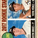 2017 Topps Heritage 42 Austin Brice RC/Yefri Perez RC