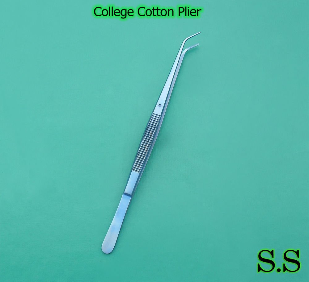 College Cotton Plier Titanium Surgical Dental Instruments.