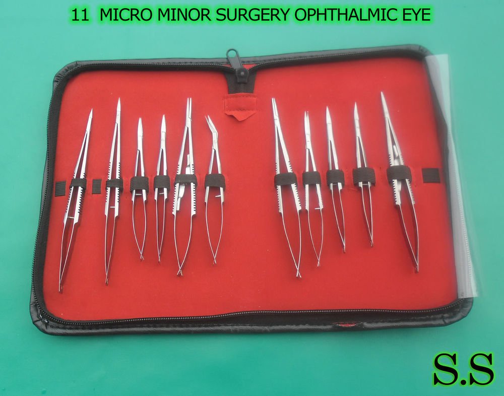 11 PC O.R GRADE MICRO MINOR SURGERY OPHTHALMIC EYE SURGICAL INSTRUMENTS ...