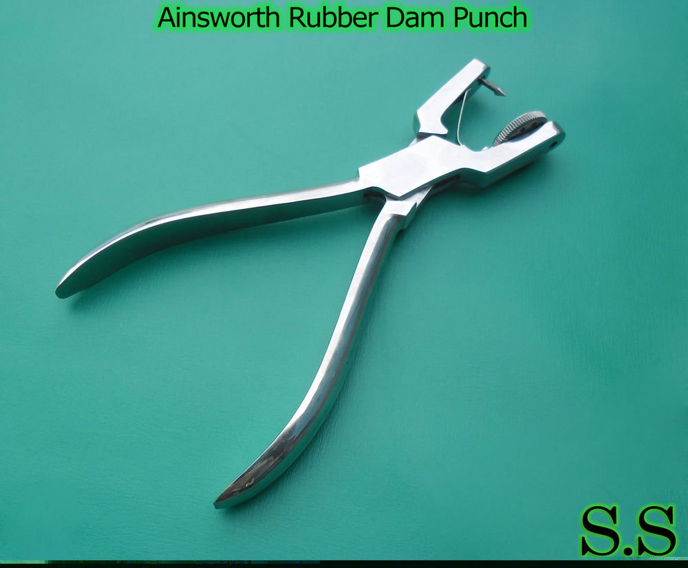 7 Ainsworth Rubber Dam Punch Dental Surgical Instrument
