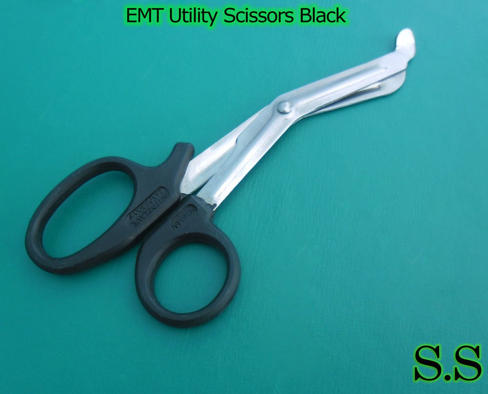 100EMT Shear Scissors 7.5" Black Bandage Paramedic EMS