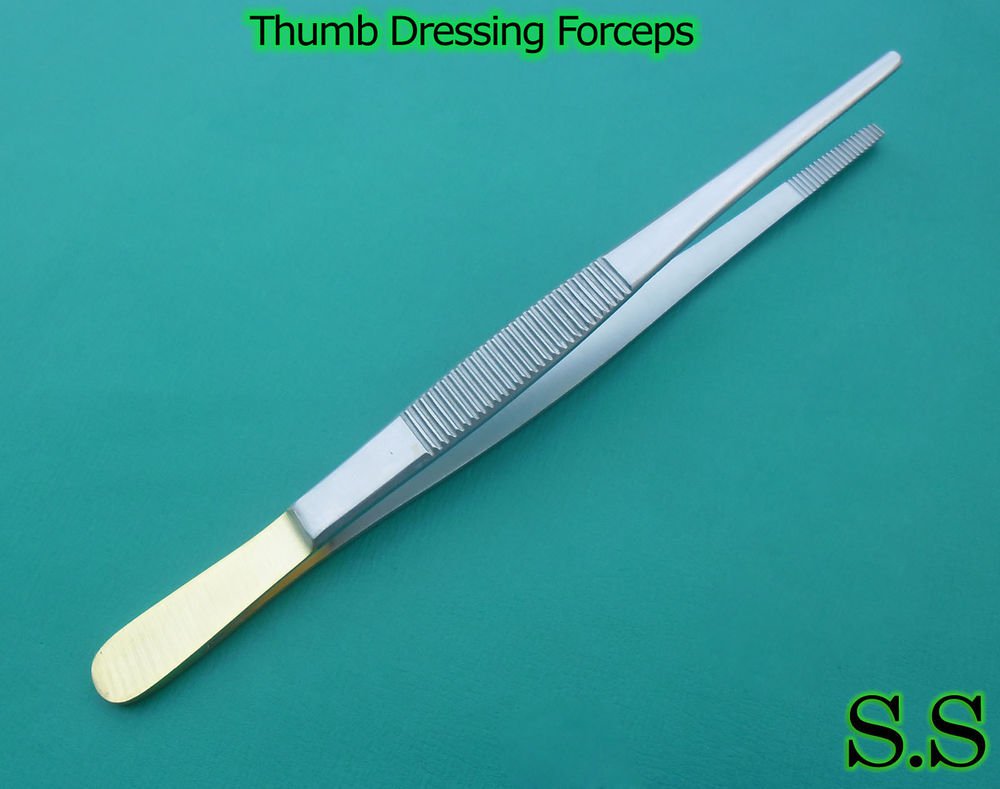 12 T/C Thumb Dressing Forceps 5.5" Surgical Instruments