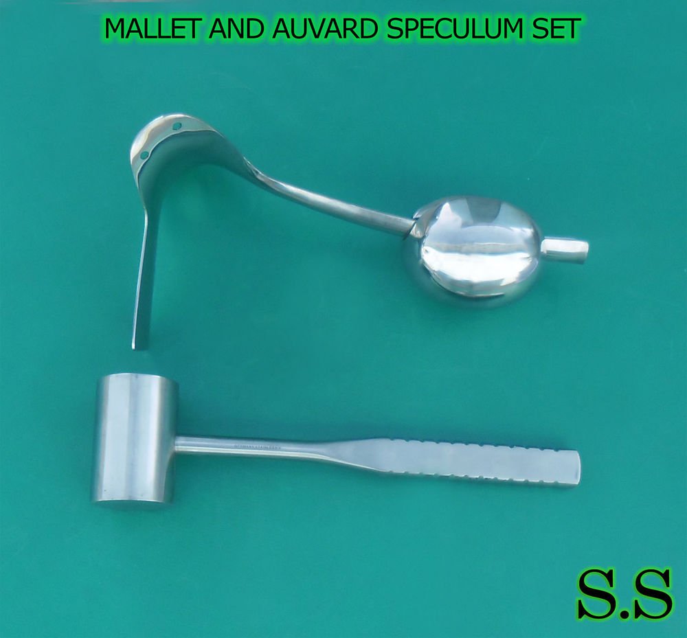 BONE MALLET AND AUVARD SPECULUM SET OF 2 Surgical Orthopedic