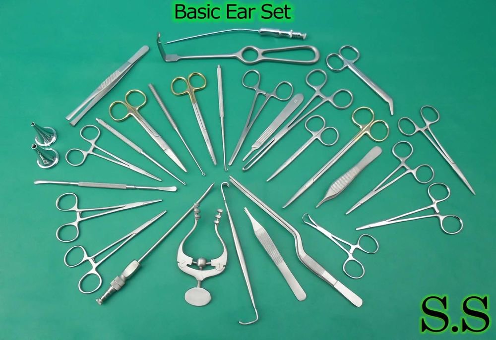 Ear Set Of 41 Instruments Surgical Ent Medical Surgery Instrument