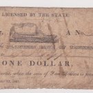 Henry Baldwin One Dollar Steamboat Banknote on Planters Bank of Tennessee, Price Includes S&H