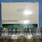 Vintage 1988 Grainware Clear Acrylic Napkin Rings Set of 4 Model Number GW250, Price Includes S&H