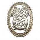 Sterling Silver Scandinavian Norse Traditional Gunnar the Lute Player Pendant/Pin