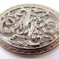 Sterling Silver Ornate Mythological Celtic Scandinavian Serpent Pin