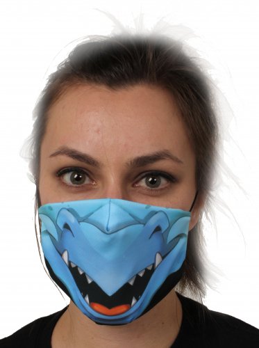 Fun Blue Dragon Face Mask/ Face Guard Washable
