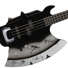 Kiss Autographed Signed Gene Simmons Cort Axe Bass Guitar Ace Frehley Peter Cris