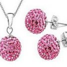 Shamballa Jewelry Set - Pink