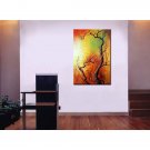 Handmade Chinese Plum Blossom Oil Painting On Canvas
