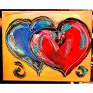 Handmade Hearts Giclee Art On Canvas