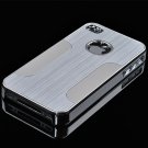 Silver Luxury Steel Chrome Deluxe Case Cover For iPhone 4/ 4s