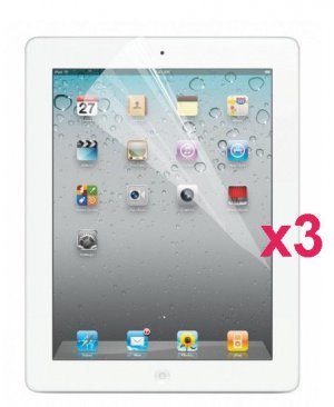 3x Pieces Clear LCD Protector Screen Guard for iPad 2 iPad2 2nd Gen