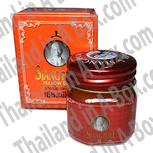 Siang Pure Red Balm Ointment Muscalar Aches Paints Herbal Rub Headache Pain Relief 12 g.