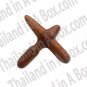 Traditional Reflexology Hand & Foot Massage Tool X -Shape Massager Red Wood