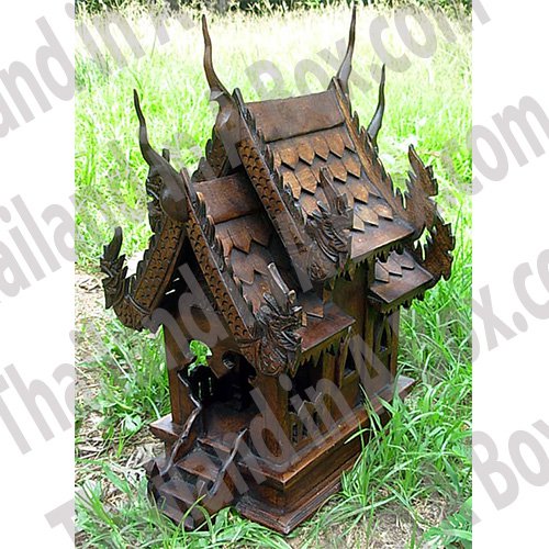 Large Size Thai Buddhist Handmade Spirit House Buddha Altar Temple Haunted house