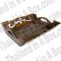 Thai Handmade Wood Carving Tray Home Decoration