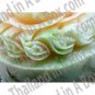 Kom Kom Thai Fruit Vegetable Carving Knife Wood Handle Thai Food Art Engraving Tool 2 Inches Blade