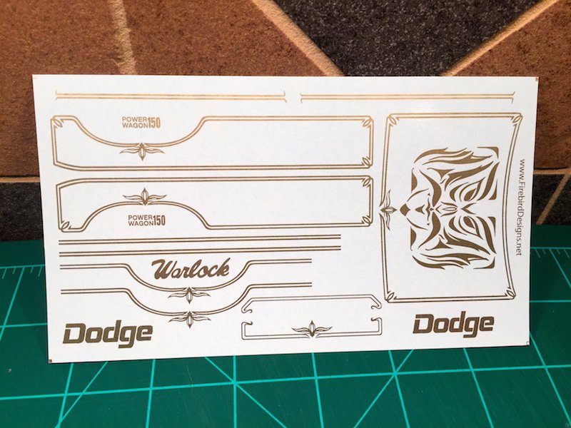 Dodge Warlock Truck Decal Set 1:25 scale