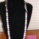 purple white cream Necklace   DC-N-00003