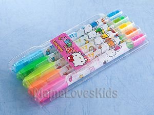 Sanrio Hello Kitty 5 Colors/set Frangrance Fluorescent Highlighter Pen Marker