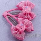 Cute Bow and Rabibit Hair Clips Girls Toddler Baby Accessories Party Gifts 1pair