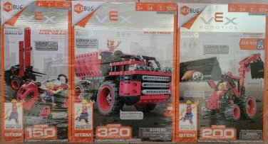 HexBUG VEX Robotics RED Construction Machinery STEM Construction Kit 3-Kit Bundl