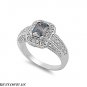 11MM 5ct Sterling Silver LARGE OCTOBER RAINBOE TOPAZ CUSHION Ring 5-9