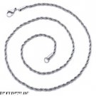 1.5MM STAINLESS STEEL FINE DIAMOND-CUT ROPE CHAIN 16 18 20 22 24 30