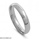 4MM HIGH Polished Stainless Steel Unisex Men Wedding Band Ring Size 4-13 R033