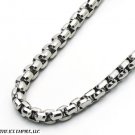 3.5MM 316L STAINLESS STEEL ROUND BOX LINK METALLIC SILVER CHAIN 18 20 22