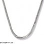 2MM 316L STAINLESS STEEL RHODIUM SQUARE SNAKE METALLIC SILVER CHAIN 18 20 24 30