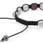 8mm FROSTED WHITE & PURPLE AMETHYST Crystals Stones Disco Balls Bracelet